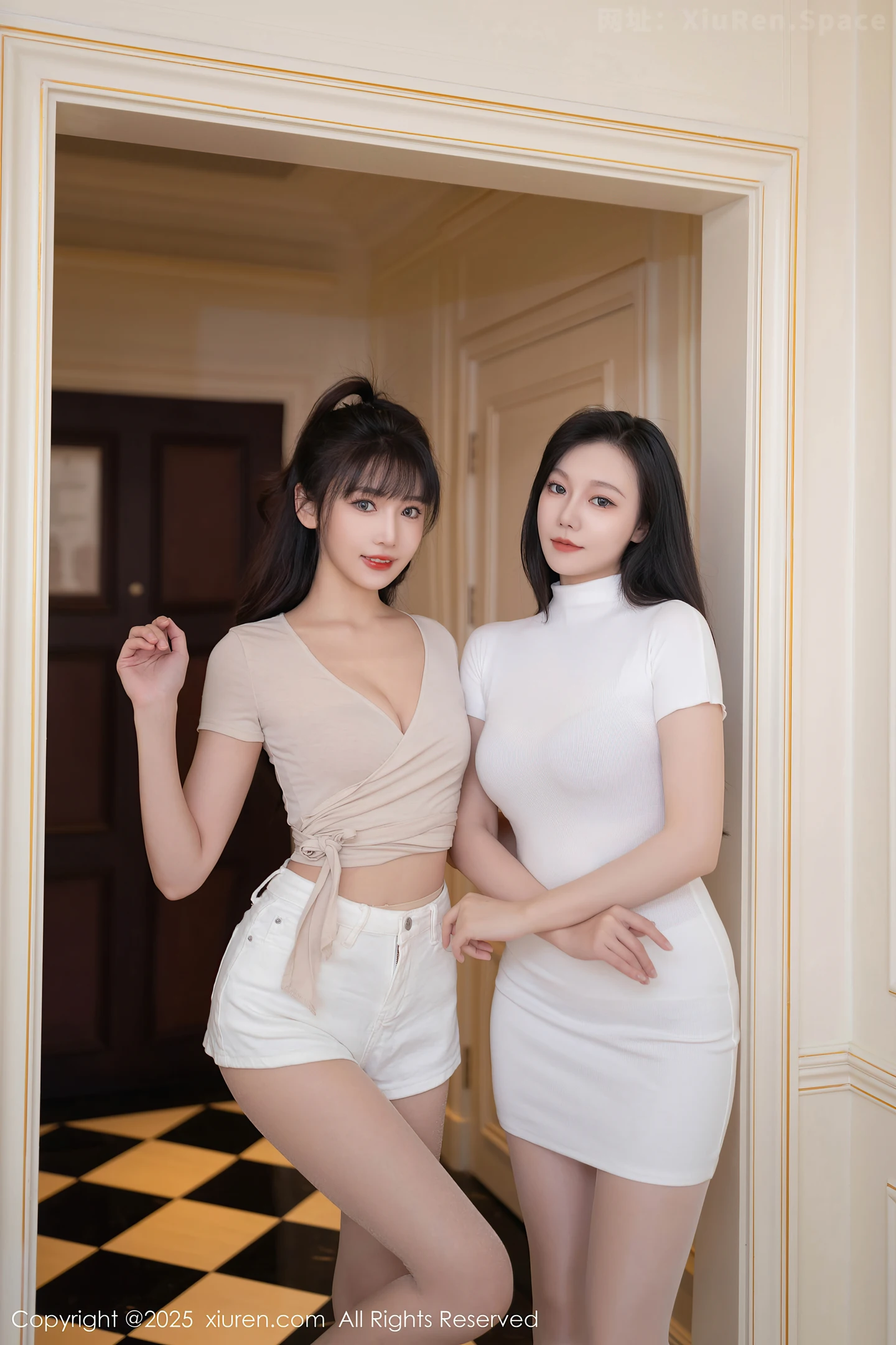 图片[3]-[XiuRen秀人网] VOL.9806 模特合集陆萱萱＆安然anran性感姐妹花蕾丝内衣撩人诱惑写真80P-秀人网官方网站